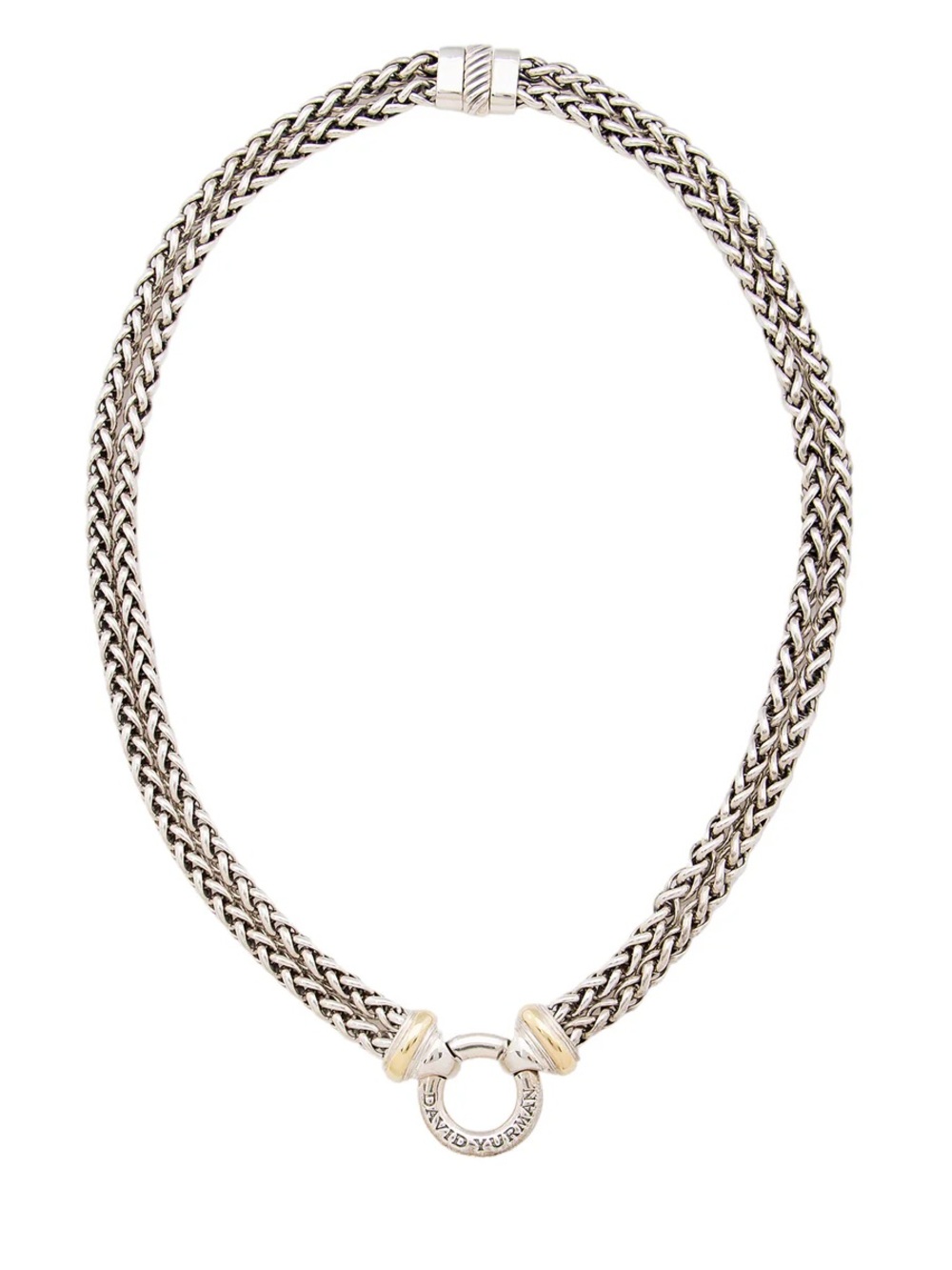 David Yurman Double-Strand Cable Necklace in Silver Tone